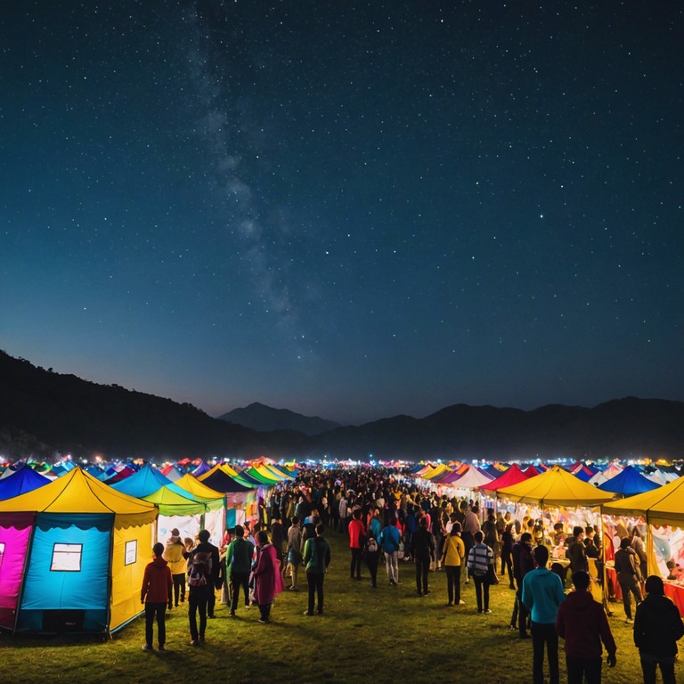 An instrumental track that embodies the spirit of a lively carnival evening, where the energy is as palpable as the bright lights and the sounds of laughter and music mix into the night air.
