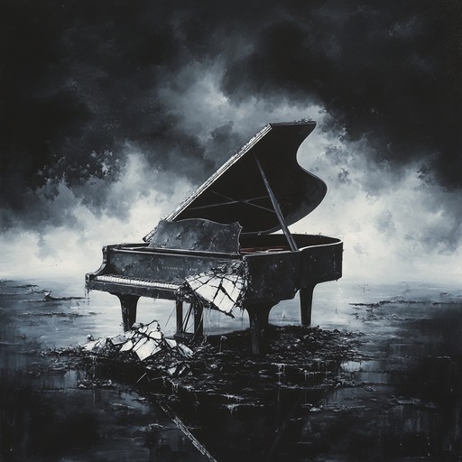 A powerful contemporary classical piece featuring prepared piano, utilizing aggressive dissonances, rapid tempos, and intense dynamics to evoke conflict and unrest