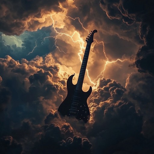 An instrumental blues rock track with epic and thundering guitar riffs, powerful rhythms, and a majestic atmosphere, capturing the essence of a stormy journey through open roads.