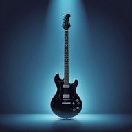 echoing guitar under ethereal lights.