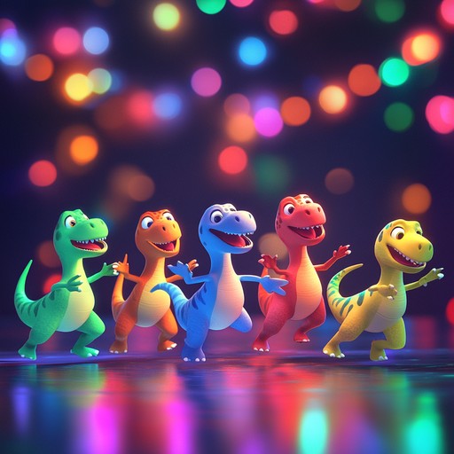 A lively instrumental track featuring funky basslines and catchy melodies, designed to get children moving and grooving to the beat. The music combines playful rhythms with a fun, upbeat tempo that inspires joy and dance.