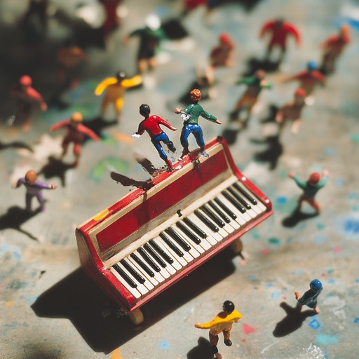 An energetic instrumental track where toy instruments and glitchy electronics unite to create a rebellious soundscape, expressing defiance through playful yet bold melodies.
