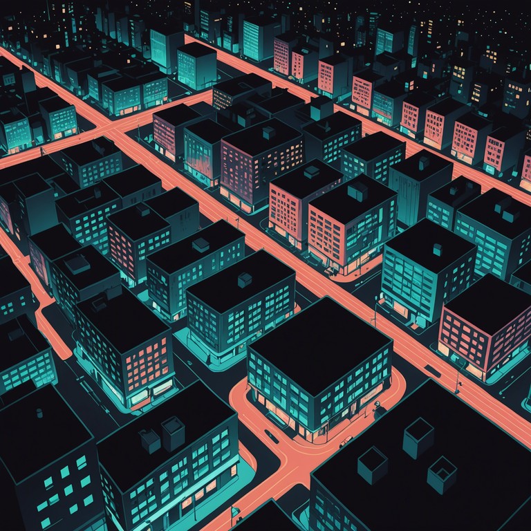 This track captures the essence of a city at night, with looming skyscrapers under neon lights casting deep shadows. The music intertwines the buzz of the urban jungle with the solitude of late hours, creating a soundscape that’s both alive and desolate.