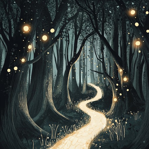 Embark on an instrumental adventure through an enchanted forest where whimsical melodies intertwine with magical harmonies, evoking a sense of wonder and discovery in a mystical landscape brimming with fantastical creatures and shimmering lights.