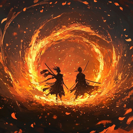 A powerful instrumental blending traditional and modern sounds to evoke intense emotions and the spirit of adventure found in anime, featuring soaring melodies and dramatic orchestration.