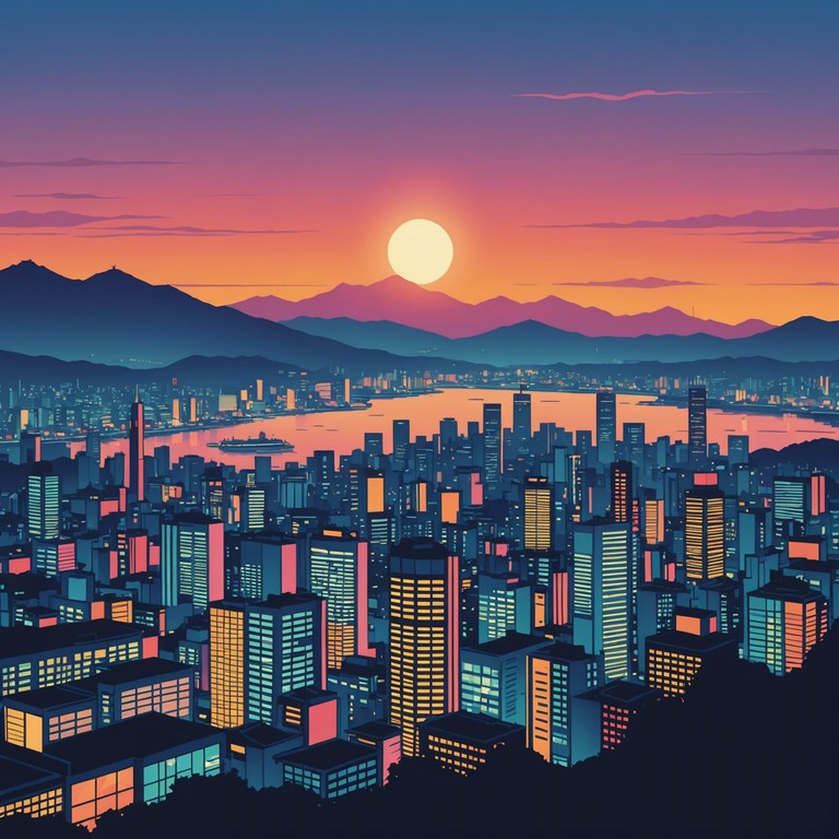 This lively k pop instrumental track captures the essence of a vibrant summer night in seoul with its energetic transitions and lush soundscape. The composition uses soaring synths and a catchy rhythm to bring a sense of excitement and joy. The track builds up to a beautifully orchestrated climax filled with bright tones and playful notes that promise to lift the spirits of any listener.