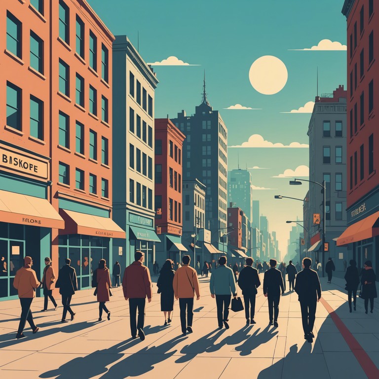 This track is a vibrant fusion of urban energy and rhythmic pulses, celebrating the midday hustle of city life with an upbeat and electric tempo