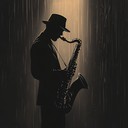 aggressive jazzy saxophone with energetic, rapid paced improvisation
