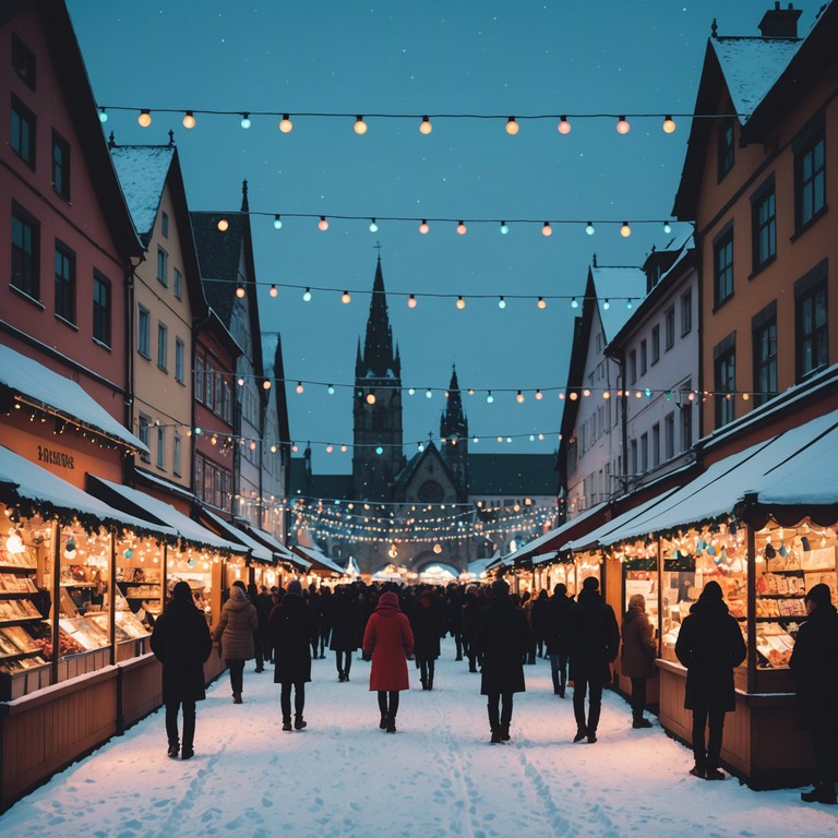 A vibrant pop rock track infused with the spirit of holiday festivities, featuring classic upbeat rhythms and a cheerful melody that depicts scenes of winter joy and communal celebration. Perfect for setting a festive mood.
