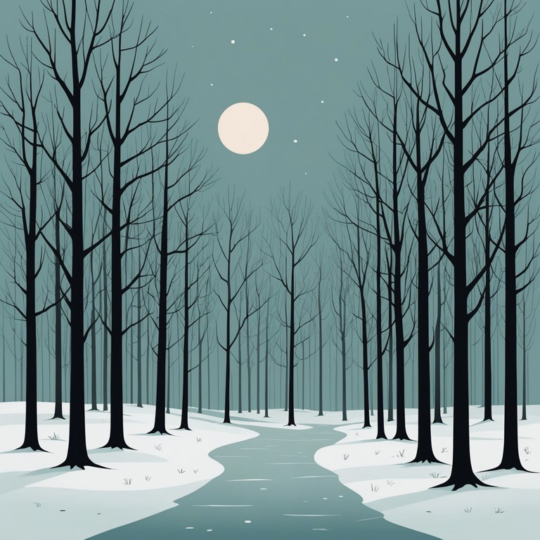 Imagine a desolate, frozen riverbed cracking underfoot, with sudden loud bursts of metallic riffs representing the shattering ice, and soft, ghostly whispers echoing the hidden dangers below the surface. This track captures the essence of suspense and impending doom through sound.