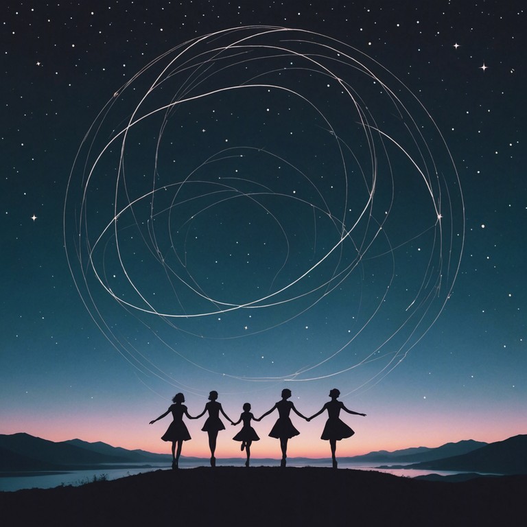 This alternative title offers a deeper dive into the night's allure, featuring the same synthesizer driven melody but with an added layer of cosmic sound effects to embrace the night sky's infinite sparkle.
