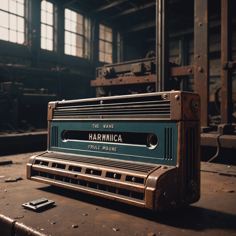 This unique track blends the raw power of industrial rock with the soft, emotional touch of tender melodies. It explores the juxtaposition of mechanical robustness with human sensitivity, featuring a leading harmonic playing against a backdrop of gritty, industrial sounds. The composition invites listeners into a reflective journey through a world where technology meets human emotion.