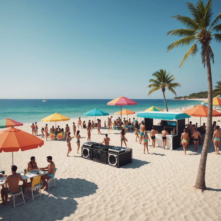 Imagine the perfect summer day creating an anthem for joy with lively, sparkling beats that flow like the cool breeze over a sunbathed landscape. The track uses cutting edge synthesizers to deliver a sound that's both fresh and reminiscent of classic era electro, but with a playful, modern twist.
