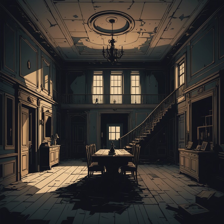 A composition evoking the unsettling peace of a long abandoned mansion, where every note reverberates off the crumbling walls, carrying stories of the past.