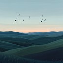 an ambient rock instrumental capturing the tranquility of evening