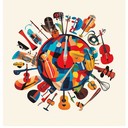 an instrumental indie song blending joyous rhythms from around world
