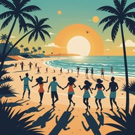 uplifting melody with catchy rhythm.