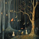 light flute melody portraying a joyful woodland creature dance.