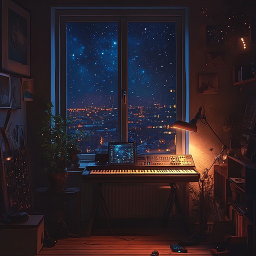 A soothing creation, blending ethereal synths with soulful beats, perfect for reflective midnight moments. This track envelopes the listener in a deep emotional cocoon, ideal for tranquil nights.