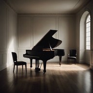 soft piano notes evoke romantic whispers