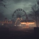 creepy carnival with dark and disturbing ambiance