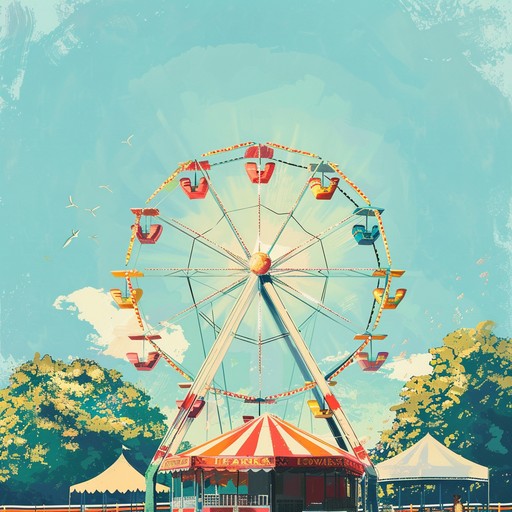 A delightful tune capturing the essence of a sunlit carnival with playful rhythms, breezy harmonies, and joyous melodies that evoke a sense of whimsy and light heartedness.