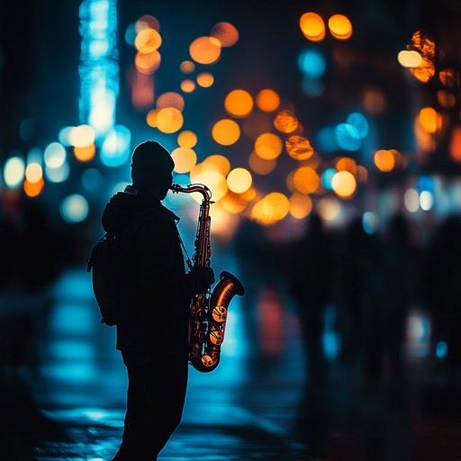 An instrumental track that captures the essence of a nighttime urban adventure, blending smooth bass lines with rhythmic beats to create an emotional and groovy soundscape that evokes the energy and mystery of the city after dark.