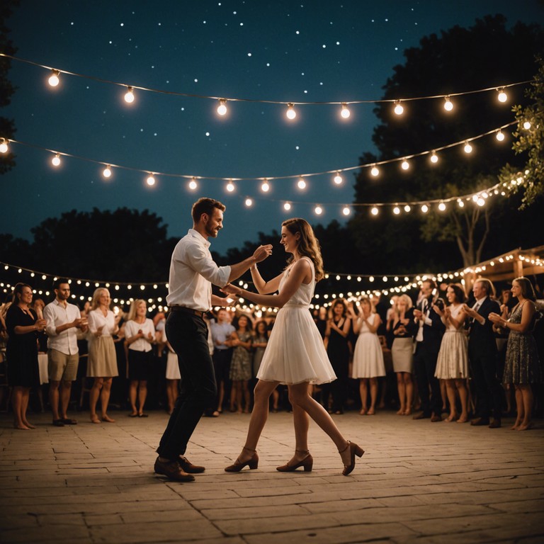 Visualize a festive gathering where every beat of the conga drum invites cheer and energetic dancing, under the glow of a full moon, creating unforgettable memories.