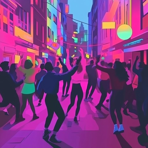 The track captures the vivacious spirit of urban nightlife, blending infectious beats with a groovy bassline and lively saxophone solos. Perfect for evoking scenes of bustling city parties and energetic dance floors, this song is a celebration of rhythm and melody.