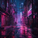 a retro-futuristic journey through a cyberpunk cityscape