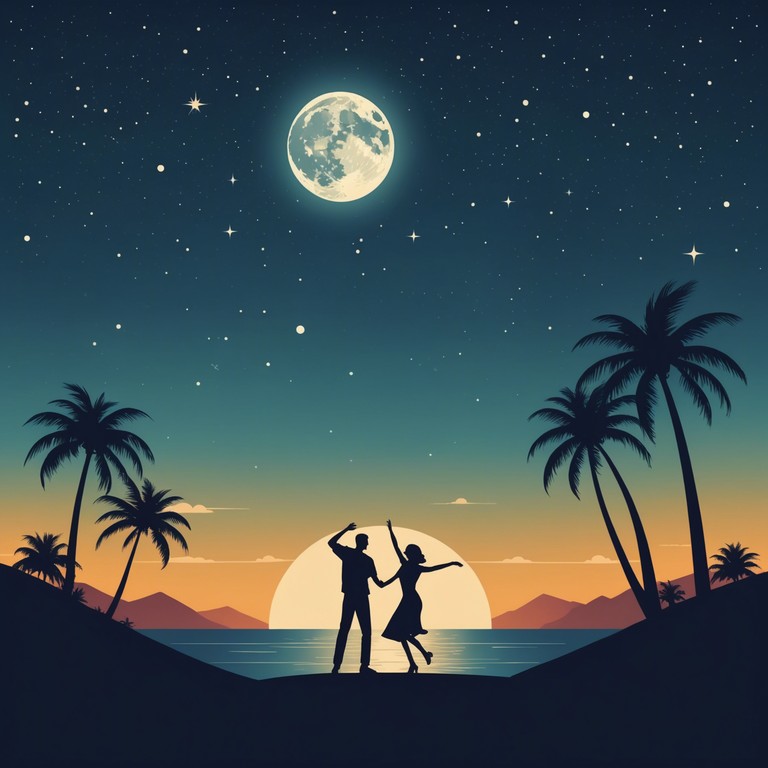 A soothing rumba track featuring a gentle rhythm under a sky brightened by a full moon, perfect for an intimate evening dance. It combines the traditional subtleties of rumba with a hint of romance, enveloping listeners in a warm, loving embrace of melodic patterns.