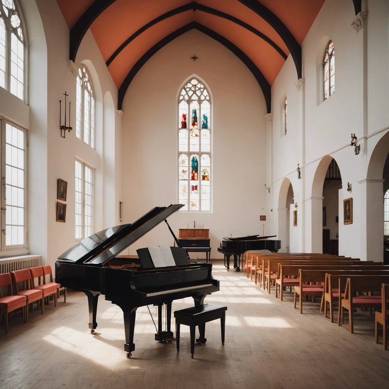 A spirited gospel track featuring vibrant, cheerful piano melodies that invite listeners to feel the joy and upliftment typical of a sunny sunday service. The music flows with a lively tempo, embracing the essence of communal praise and worship under a bright, hopeful sky.