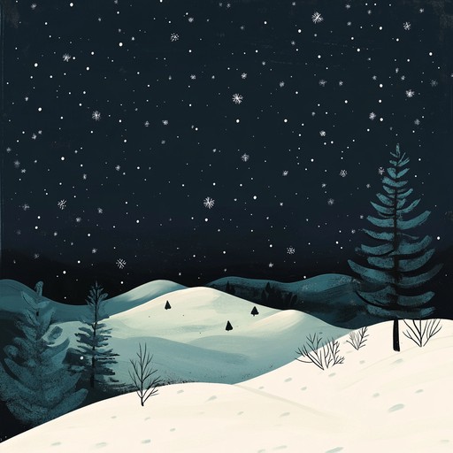 A gentle instrumental piece that evokes the tranquility of snowfall over quiet hills during the holiday season, bringing a sense of peace and reflection.