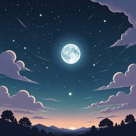 soothing melodies glide through serene nightscapes