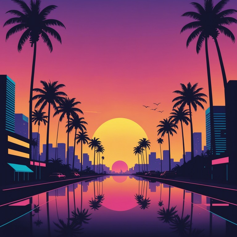 Craft a soundscape that channels the vivid aesthetic of an '80s sunrise drive, blending pulsing beats with glittering, retro futuristic synth layers to evoke a sense of fresh opportunity and nostalgic freedom.