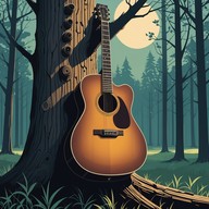 melancholic strumming through evening's embracing chill