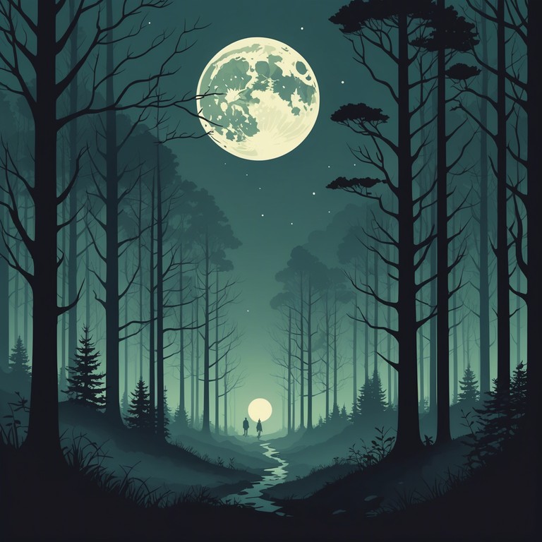 In this track, enigmatic synth sounds weave through the quiet darkness, creating an atmosphere of mystery and slight unease. The tranquil yet slightly ominous tones mimic the shadows and whispers under a full moon in a mystic forest, making it both captivating and haunting.