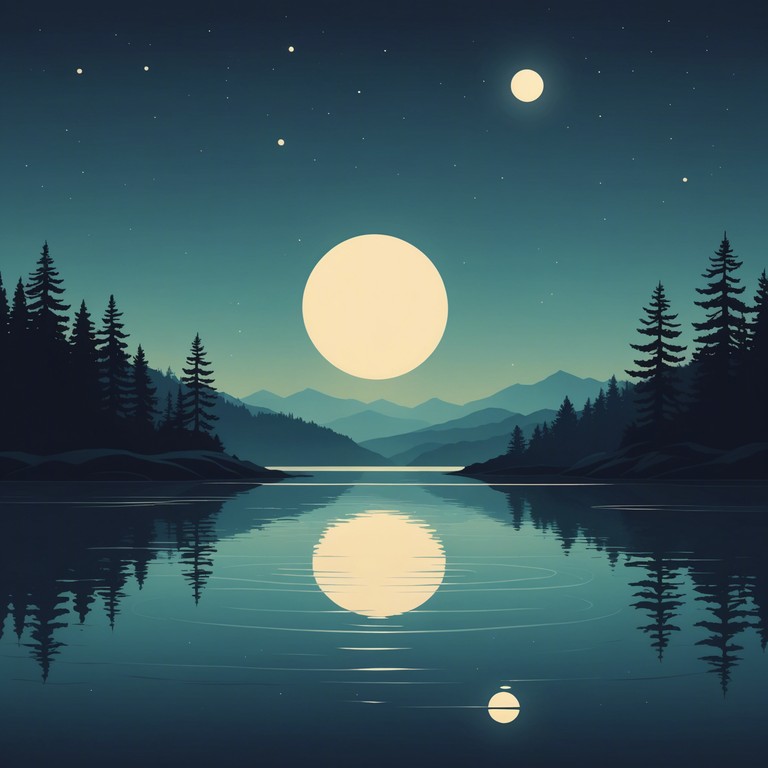 This composition captures the essence of a serene nocturnal setting, woven through with the soulful strains of a blues guitar. The music flows gently like a quiet river under moonlight, encapsulating a sense of peace and the depth of night time reflections.