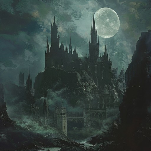 Set against the backdrop of an ominous, towering gothic castle, this instrumental captures the essence of a majestic, dark landscape bathed in moonlight. Deep and resonant organ tones represent the foreboding and awe inspiring atmosphere, creating a powerful echo through the expansive halls and abandoned corridors. Each note played builds a haunting and grandiose auditory experience that embodies the ancient and mystical aura of medieval times.