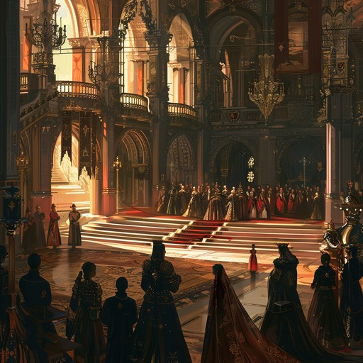 This theatrical orchestral piece is designed to evoke the elegance, mystery, and grandeur of a royal court, with a majestic sound that transports listeners to an ancient world