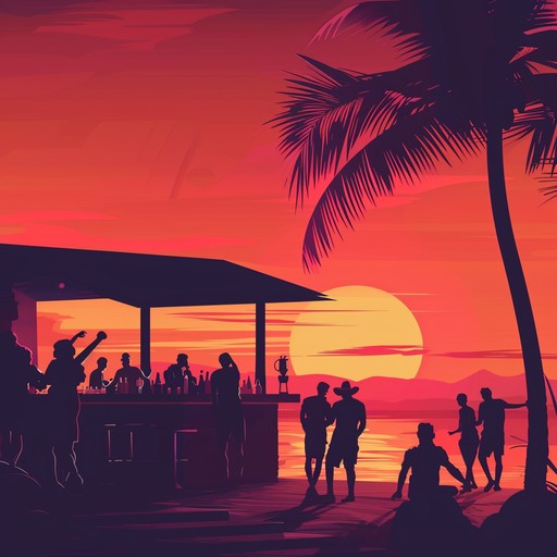 This track encapsulates a vibrant sunset in a lively caribbean town, featuring dynamic brass melodies, syncopated rhythms, and infectious grooves that drive listeners to dance. Perfect for capturing the sunset moments at a festive beachside bar.