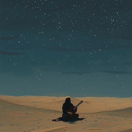 A deeply moving instrumental that captures the essence of a solemn, mystical night in the desert, embodying the expansive solitude and historical depth of middle eastern landscapes. The music, while simple, speaks volumes with its plaintive melody.