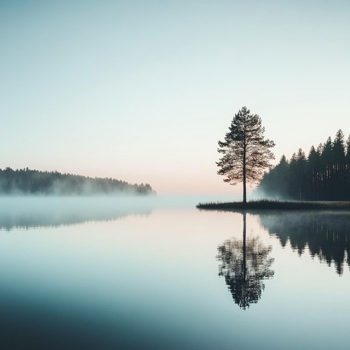 This instrumental piece captures the enigmatic beauty of finland's silent lakes under the midnight sun, blending haunting melodies with subtle electronic textures to evoke a sense of mystery and wonder