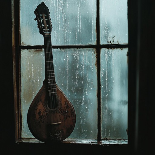 This composition uses the gentle plucking of a sitar to create a soul stirring melody reminiscent of the lush, evocative atmosphere during a monsoon evening in india. The music is designed to transport the listener to a tranquil scene of rain washed landscapes, with each note capturing the essence of raindrops falling softly against a backdrop of ancient tranquility