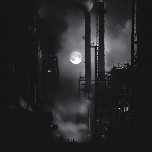 This track evokes the eerie atmosphere of a desolate industrial complex at midnight. The music combines deep, pulsating electronic bass with metallic percussions and distant, haunting synth melodies. It immerses the listener in an otherworldly and surreal environment, perfect for exploring hidden, mechanical worlds. The slow build up and intricate layers create a sense of unease and mystery, taking you deeper into the shadows with each note.