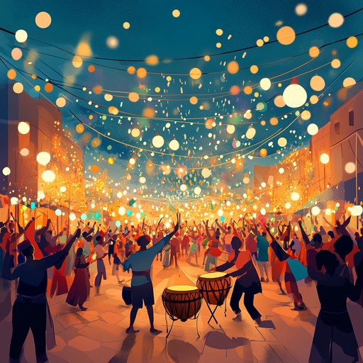 An energetic instrumental piece highlighting the rhythmic sounds of traditional djembe drums, blending balkan brass elements of turbo folk to create a festive atmosphere that compels listeners to dance and celebrate together.