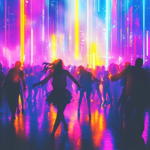 A lively instrumental synthpop piece that captures the exuberance of dancing beneath the neon lit cityscape. The track features bright, catchy synth melodies and energetic rhythms that evoke a sense of happiness and excitement, transporting the listener to a vibrant urban night filled with music and celebration.