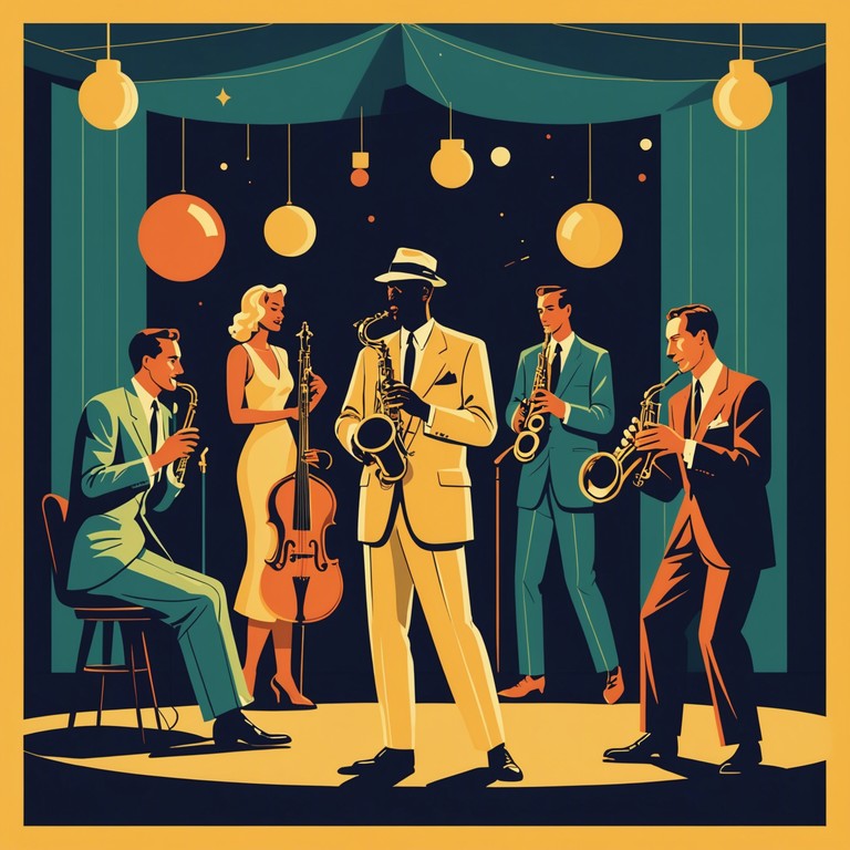 This track combines vintage swing jazz elements with a bold arrangement, showcasing vibrant brass sections and a rhythmic complexity that invigorates and delights listeners. Perfect for evoking the lively dance halls of the past while appealing to contemporary tastes.