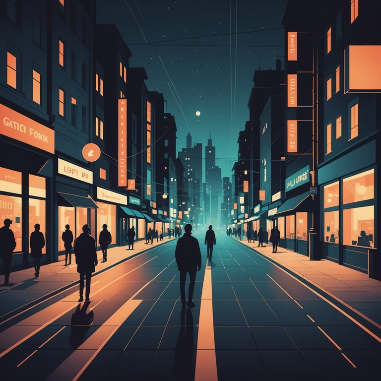 In the heart of a sprawling metropolis, the neon lights cast long shadows as the city breathes a life of its own. This track captures the essence of urban exploration, the sense of solitude amidst the crowd, and the mysterious cosmos of the concrete jungle.