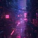 grimy, digital cityscape enveloped in grunge and grit.